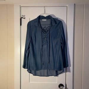 Keren Hart long sleeve denim shirt size medium